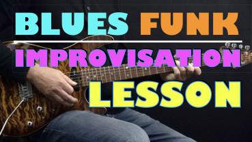 Blues Funk (Am) - Improvisation - Lesson